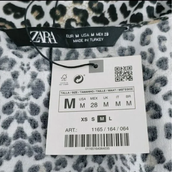NWT ZARA Leopard print ruffles boho festival crop top - Picture 10 of 13